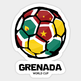 Grenada Football Country Flag Sticker